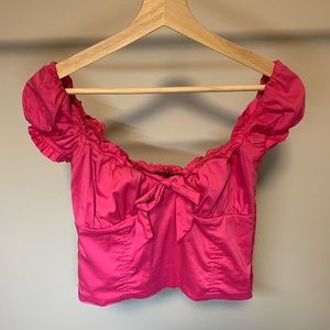 Puff sleeve Bardot top